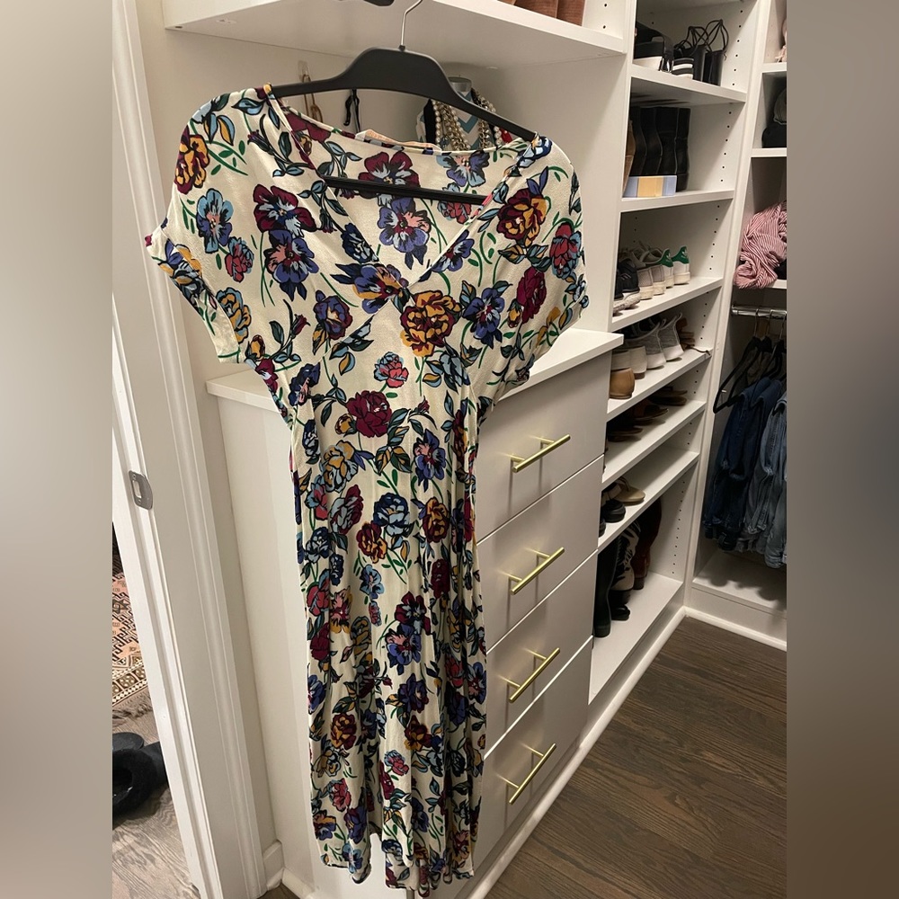 Zara Trafaluc Floral midi dress